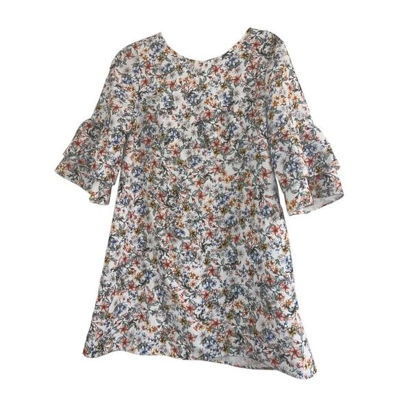 ✨Zara LADIES BELL SLEEVE FLORAL PRINT MINI SZ LARGE DRESS✨ - Picture 7 of 10